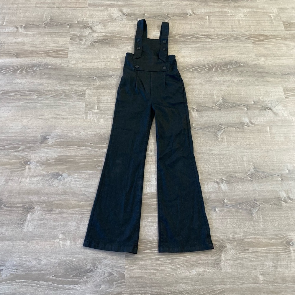 Frame Wide Leg Cotton Denim Overalls